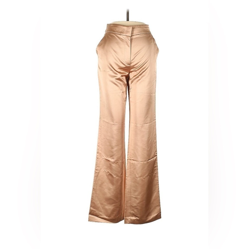 A.L.C Rose Gold Metallic Wide Leg Trousers High Waist Statement Pants Size 2